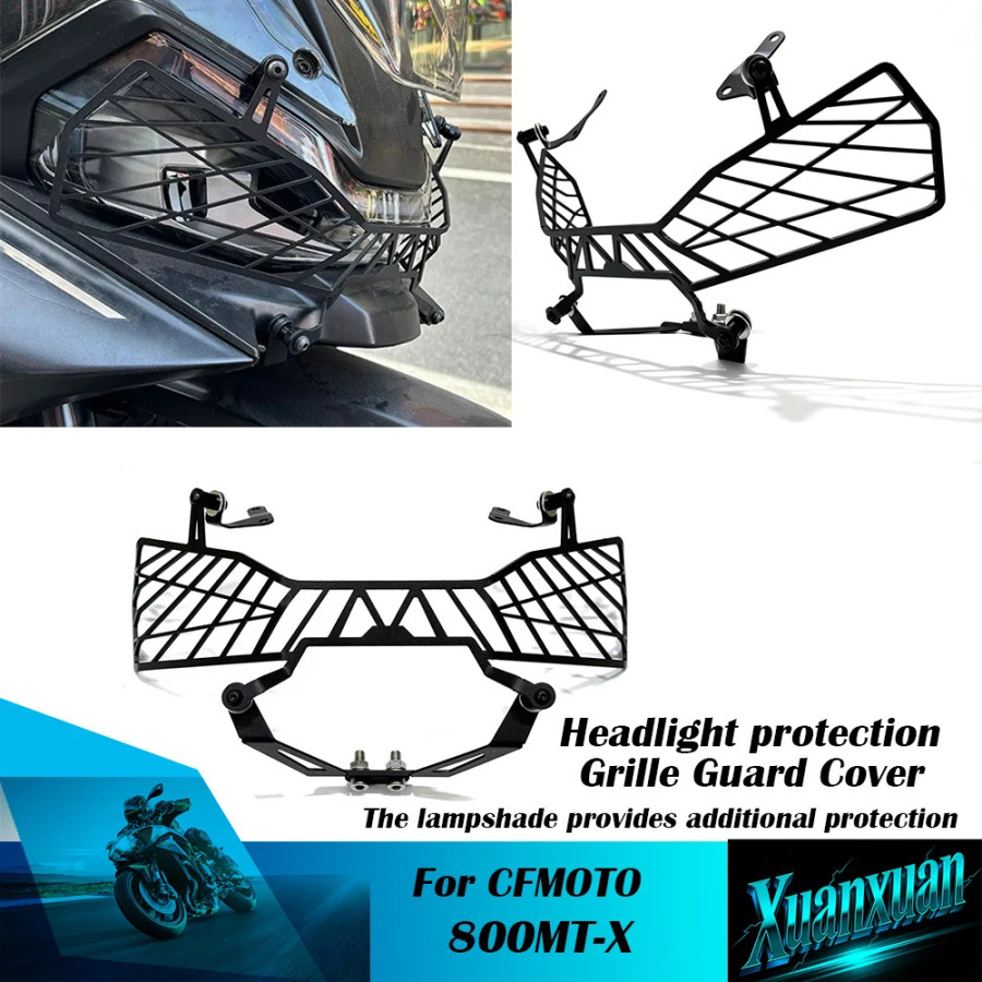 Защитная сетка для передней фары мотоцикла CFMOTO 800MT-X 800mtx, решетка-кожух для фары, сетчатый чехол для лампы