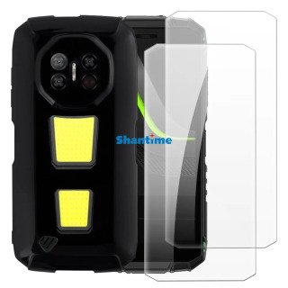Мягкий чехол + 2 защитных стекла из закаленного стекла для Doogee Fire 3 Max 4G, полная защита корпуса черный Микрофибра