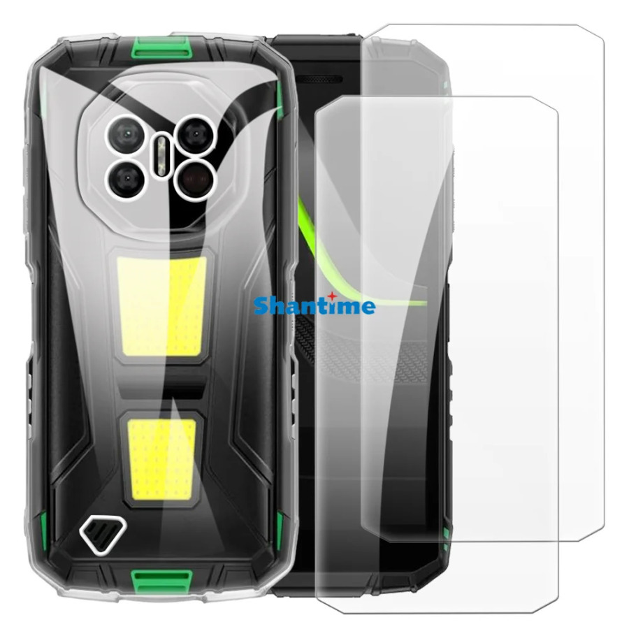 Мягкий чехол + 2 защитных стекла из закаленного стекла для Doogee Fire 3 Max 4G, полная защита корпуса