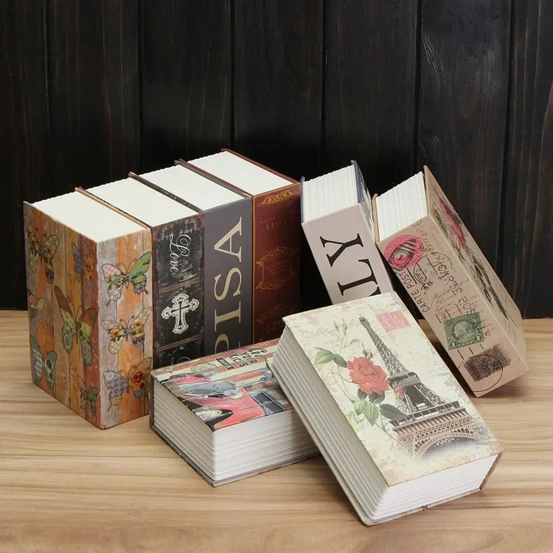 Книжные сейфы, забавная имитация ключа, книжная коробка, металлическая стальная наличная, безопасная секретная скрытая копилка, ящик для хранения, размер 18*11,5*5,5 см