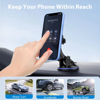 Yangi avtomobil telefoni ushlagichi mobil qurilmangizni qoʻl ostida ushlab turish Apple 14 Xiaomi Huawei Samsung uchun universal xavfsizlikni qoʻllab-quvvatlash