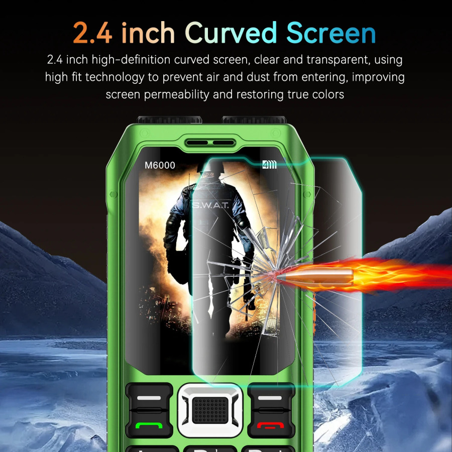 Qattiq smartfon Keksa telefon 3,5 mm telefon 2G tarmoq 4 SIM Magic Voice 2,4 dyuymli Jek Katta klaviatura