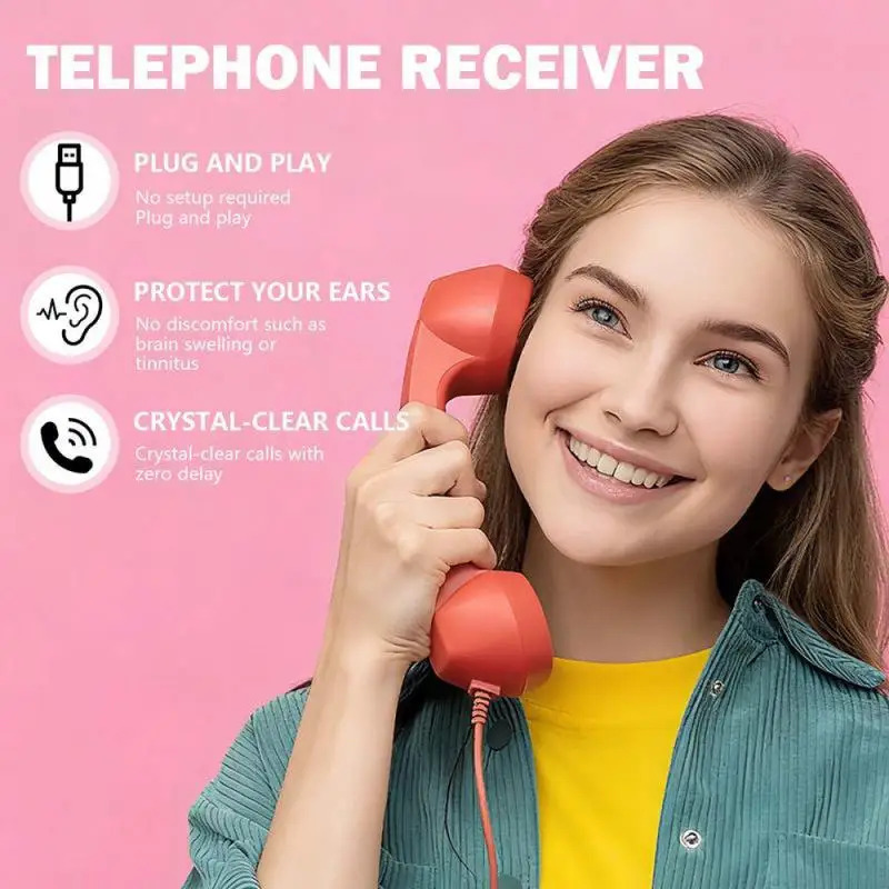 Retro radiatsiya oʻtkazmaydigan telefon - iPhone va Android uchun zamonaviy Vintage USB-C qabul qiluvchisi qoʻngʻiroqlar ravshanligi va xavfsizligini yaxshilaydi