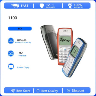 Asl yangilangan mobil telefon 1100 2G yagona SIM qulflanmagan GSM 900/1800 arab klaviaturasi Faqat Finlyandiyada ishlab chiqarilgan