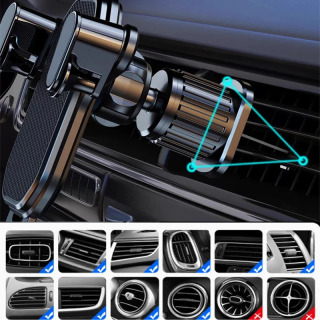 Universal avtomobil telefon ushlagichi Gravitatsion mobil stend GPS qoʻllab-quvvatlashi avtomatik havo chiqarish moslamasi IPhone 14 13 12 11 Pro Max Xr Xiaomi Samsung uchun