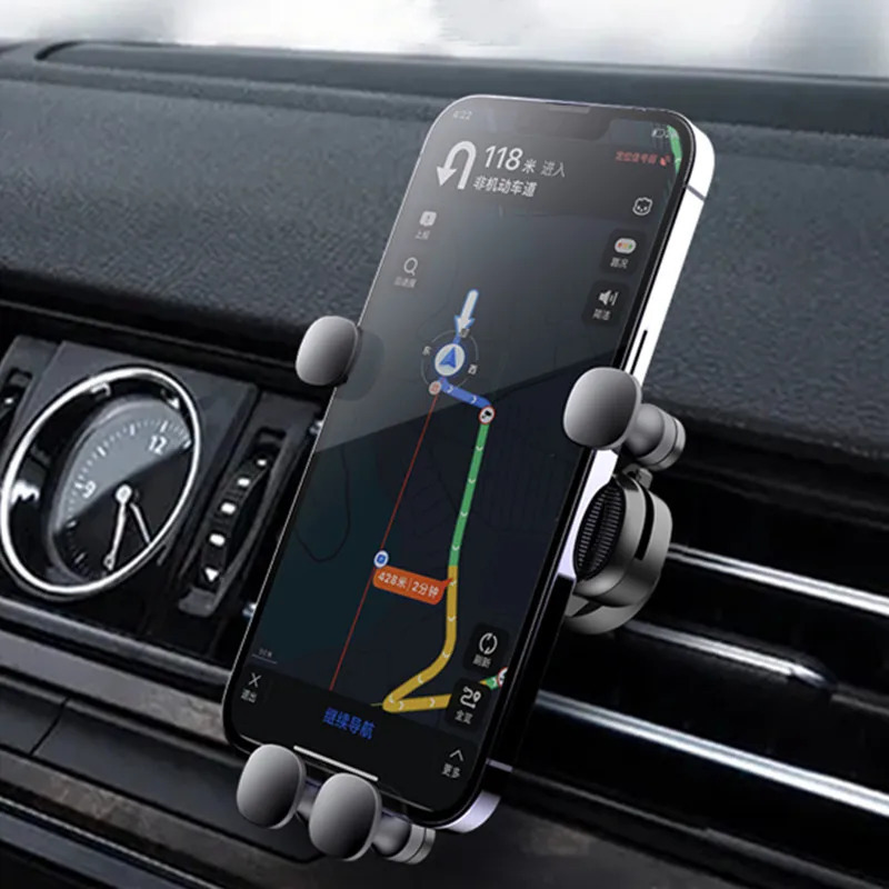 Universal avtomobil telefon ushlagichi Gravitatsion mobil stend GPS qoʻllab-quvvatlashi avtomatik havo chiqarish moslamasi IPhone 14 13 12 11 Pro Max Xr Xiaomi Samsung uchun