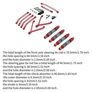 RC Car aksessuarlari toʻplami: 1/24 Fcx24 RC Car uchun bardoshli, engil ehtiyot qismlar va amortizatorlar
