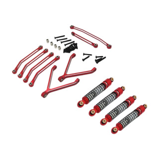 RC Car aksessuarlari toʻplami: 1/24 Fcx24 RC Car uchun bardoshli, engil ehtiyot qismlar va amortizatorlar Красный