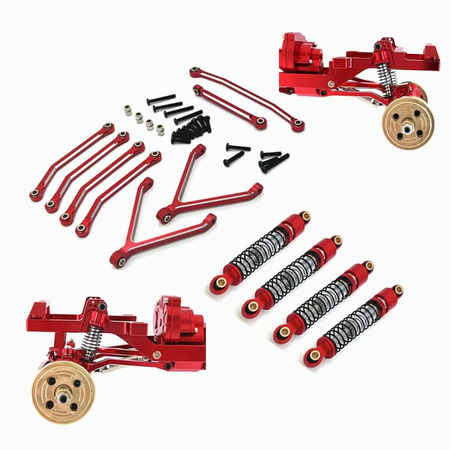 RC Car aksessuarlari toʻplami: 1/24 Fcx24 RC Car uchun bardoshli, engil ehtiyot qismlar va amortizatorlar