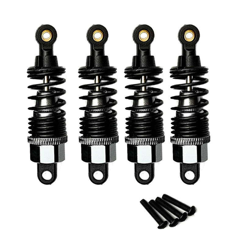 4 dona. Qotishma RC 1/10 amortizatorlar damperi toʻplami Tamiya Super chegirmali TT-02 TT02 RC avtomobil shassisini taʻmirlash uchun sozlanishi qismlar