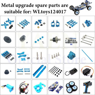 WLtoys 124017 1/12 RC оригинальные металлические запасные части поворотный рычаг C нижнее сиденье двигатель дифференциал коробка передач амортизаторы шины