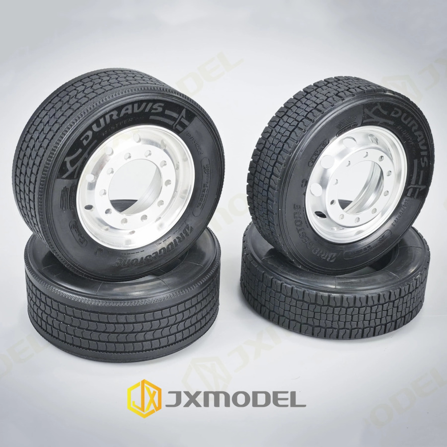 2 dona. RC shinalari rezina shinalari JXMODEL shinalari Tamiya 1/14 RC taktorli yuk mashinasi yarim tirkamasi 770S TGX FH16 samosval qismlari DIY aksessuarlari