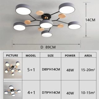 Yashash xonasi yotoq xonasi ofis uy dekoratsiyasi uchun zamonaviy LED qandil chiroq 220V AC