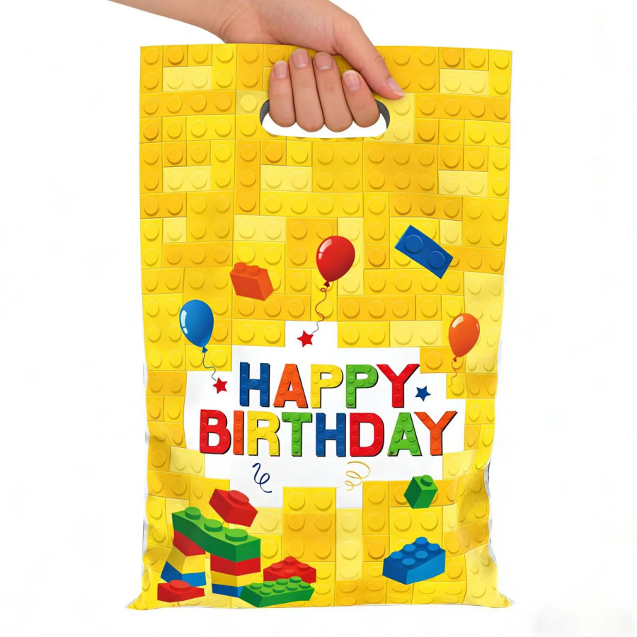 10/30 dona. Lego partiyasi uchun sovgʻa sumkalari, sovgʻalar uchun sumkalar, qizlarning tugʻilgan kuni uchun bezaklar, bolalar sovgʻalari, ziyofat bezaklari