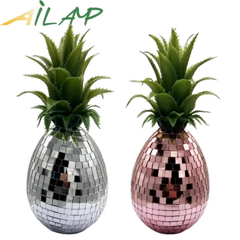 Ananas shaklidagi diskoteka toʻpi Bayramlar, ziyofatlar, barlar, DJʻlar, karaoke klublari, doʻkonlar, bolalar bayrami uchun sovgʻalar uchun Rojdestvo dekorasi oynali toʻp