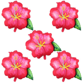 3/2/1 dona. Gavayi ziyofat dekorasi Hibiskus gulli sharlar tropik sharlar Tugʻilgan kun toʻy yozgi plyaj chaqaloq dushi partiyasi materiallari