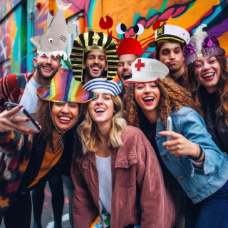 12/24 dona. turli xil kulgili ziyofat shlyapalari, fotosessiya uchun rekvizitlar, karnaval liboslari, tugʻilgan kunlar va bayramlar