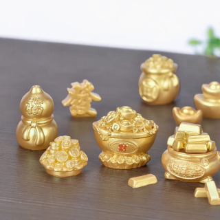 Новогодние украшения: Смоляные DIY-фигурки, миниатюрные украшения для дома, благоприятные сувениры, статуэтки удачи