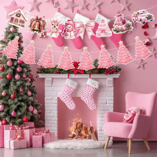 Новые рождественские украшения, флаги, баннеры, цветы, товары для вечеринок, атмосфера, макет, реквизит, украшения для праздничной настройки
