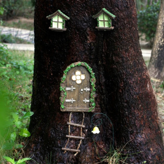 Креативные светящиеся двери и окна, подвесные украшения для деревьев, домашний декор, украшения для двора, гостиной, подвески из смолы для балкона