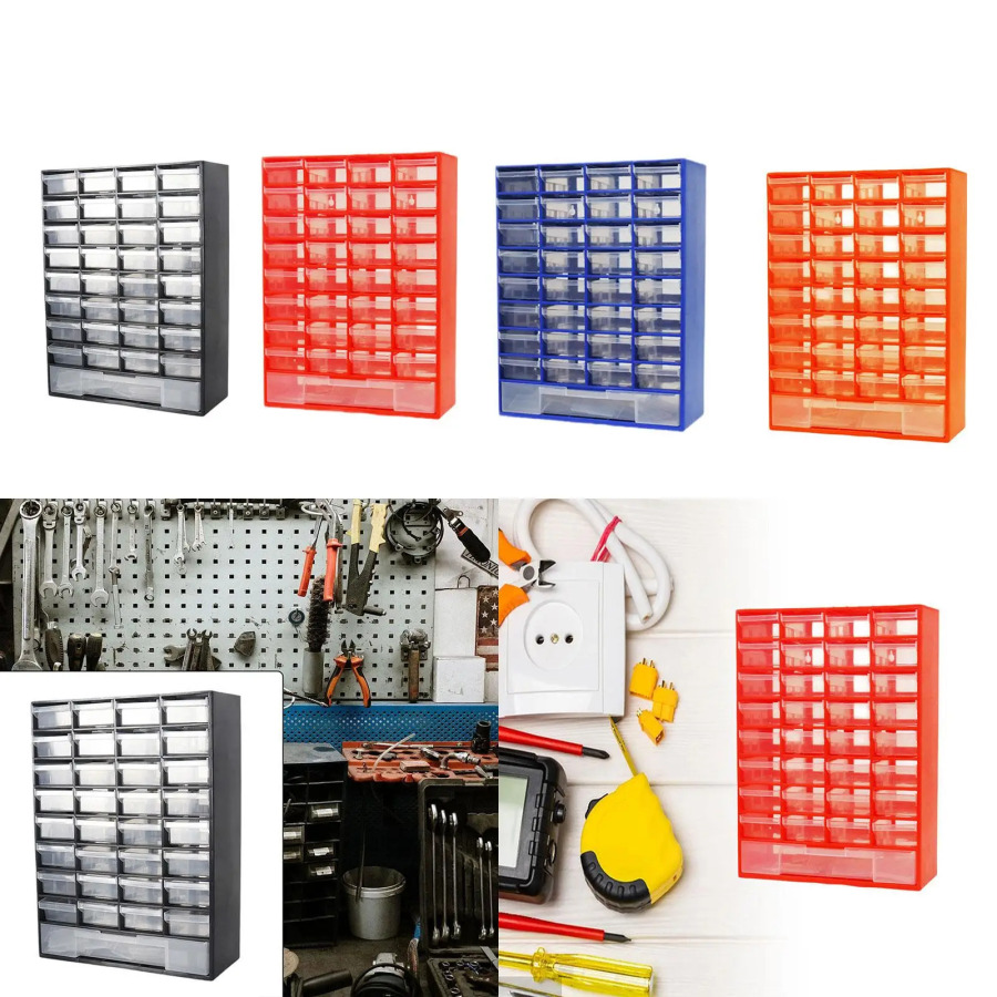 Drawer Storage Cabinet Organizer, Tool Box Container Garage Organization for Parts Hardware Nuts Screws Beads Garage