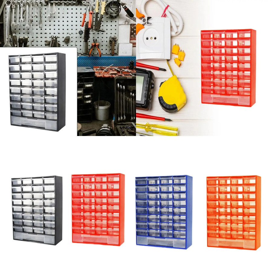 Drawer Storage Cabinet Organizer, Tool Box Container Garage Organization for Parts Hardware Nuts Screws Beads Garage