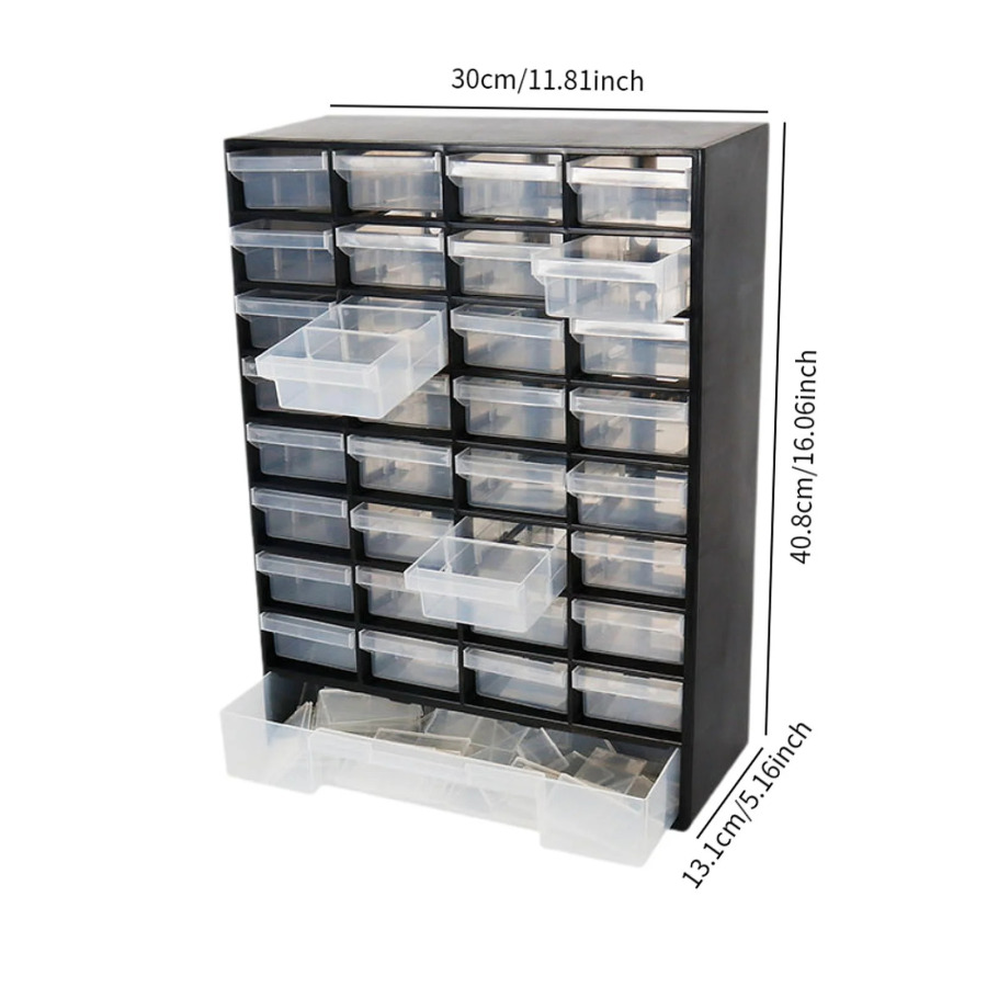 Drawer Storage Cabinet Organizer, Tool Box Container Garage Organization for Parts Hardware Nuts Screws Beads Garage