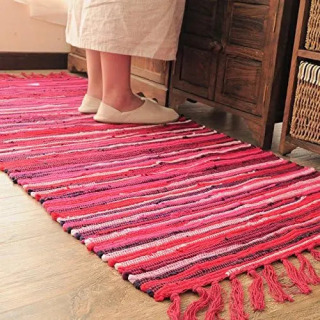 Paxtadan yasalgan retro qoʻlda ishlangan gilam va uy yashash xonasi uchun gobelen changni yutish oshxona uchun moʻljallangan gilam Boho dekoratsiyasi