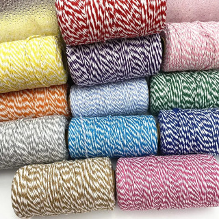 Yangi 10 yards-100M Ikki rangli paxta ipi paxta ipi Uy dekorasi Qoʻlda ishlangan Rojdestvo sovgʻasi DIY qadoqlash materiallari