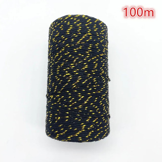 Yangi 10 yards-100M Ikki rangli paxta ipi paxta ipi Uy dekorasi Qoʻlda ishlangan Rojdestvo sovgʻasi DIY qadoqlash materiallari
