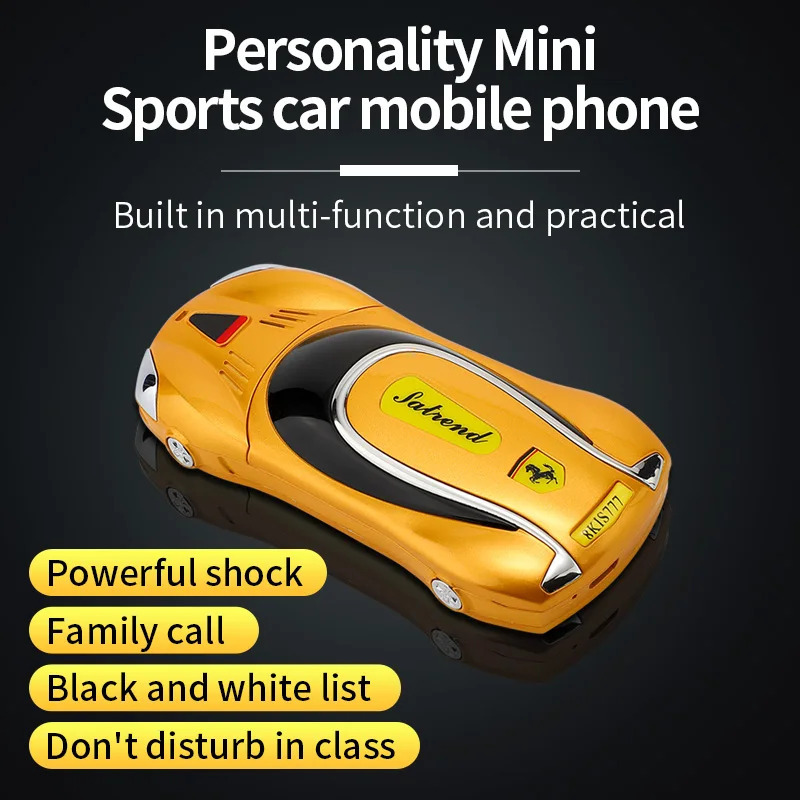 Yangi avtomobil uyali telefon modeli 2G GSM 1,8 dyuymli tugmachali mini avtomobil kaliti talaba ikki simli MP3 tebranish telefoni kichik mobil telefonlar