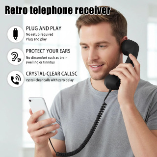 Retro Type-C telefoni simli ergonomik portativ Vintage mobil video konferentsiya