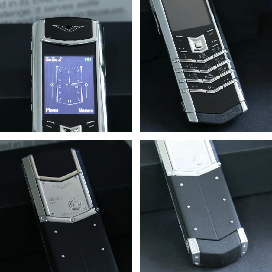 Ikkita SIM-karta, Bluetooth, elektron kitobli oqlangan hashamatli qoʻlda ishlangan metall tugmachali telefon