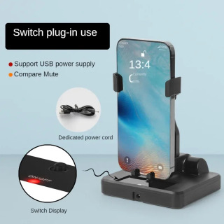 Ish stoli jim avtomatik silkituvchi mobil telefon stendi Avtomatik aylanadigan telefon shakeri pedometr pedometr pedometr черный