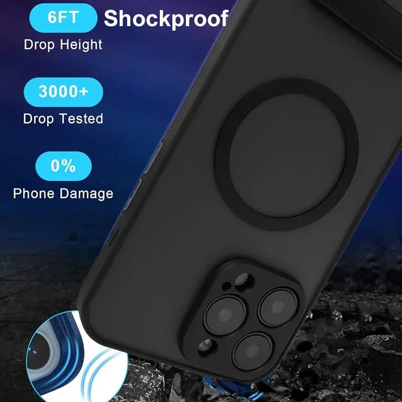iPhone 17 16 Pro Max 15 14 Plus 13 12 11 uchun stendli magnitli mobil telefon sumkasi