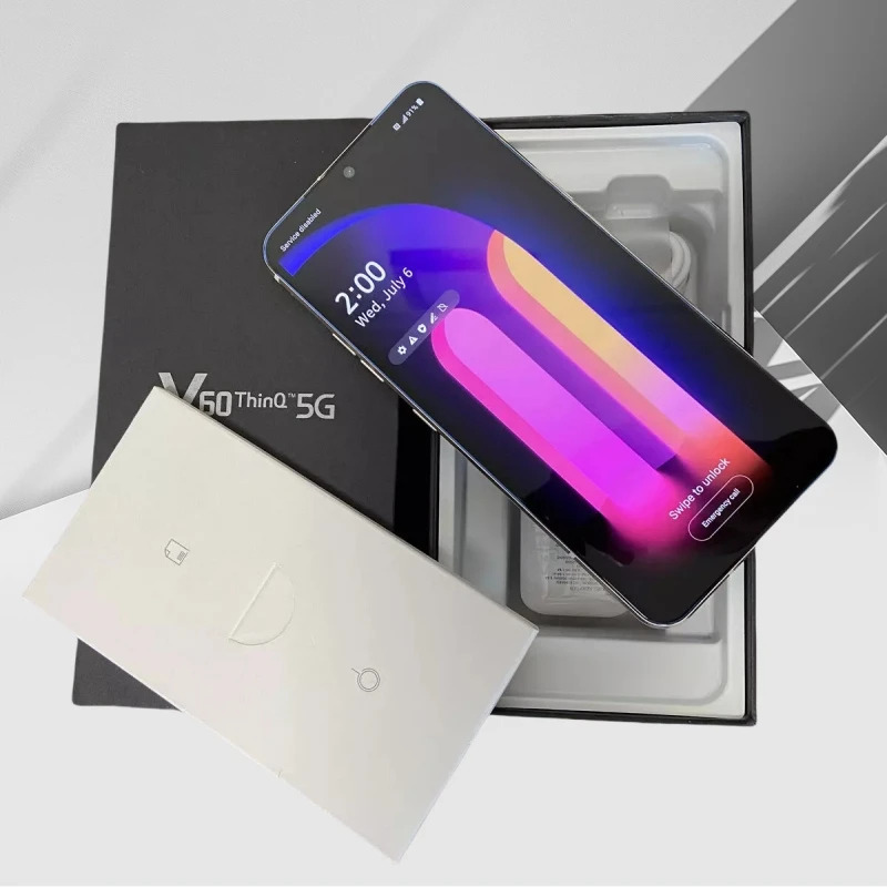 Asl qulfdan chiqarilgan mobil telefon LG V60 5G ThinQ V600TM V600VM 6.8 dyuymli Android NFC SamrtPhone 8GB RAM 128GB ROM uyali telefon
