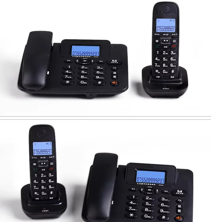 2,4G simli telefon - Simsiz 2-4 javob mashinasi, 300 m masofa, simsiz telefon