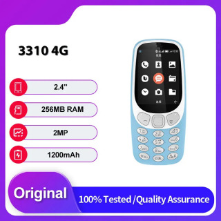 Оригинальный разблокированный 3310 4G (2018 г.) мобильный телефон Single Sim GSM 900/1800 с Bluetooth, сделано в Финляндии, поддержка только на английском языке