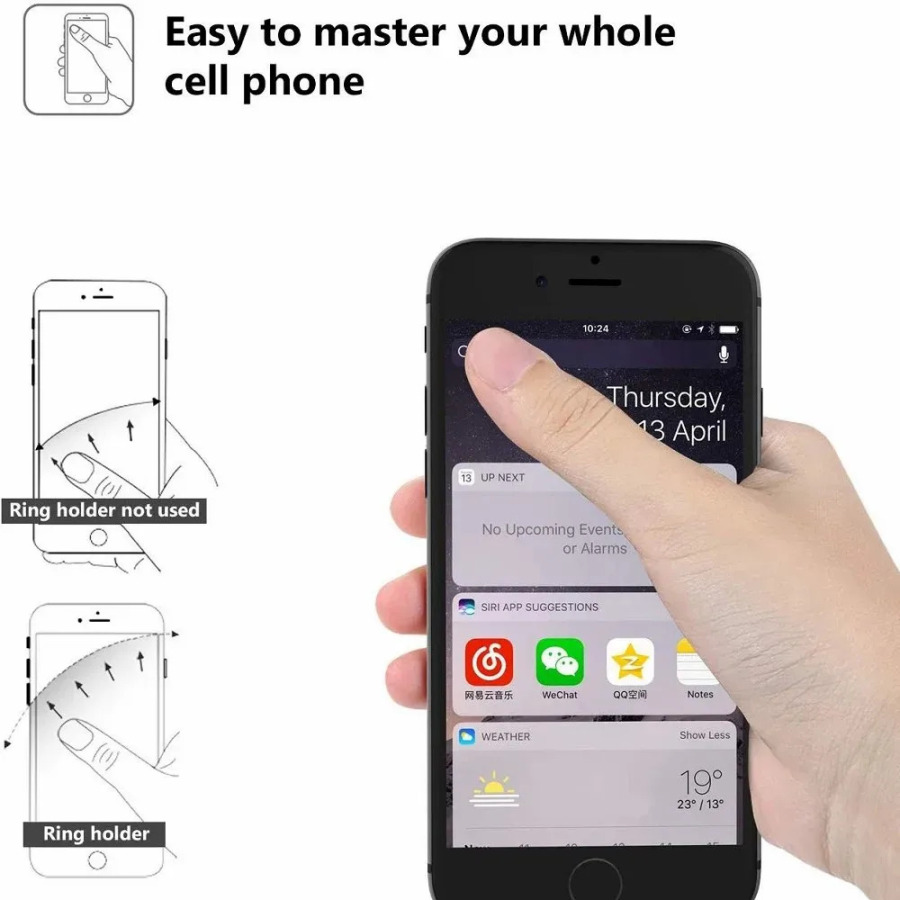 Mobil telefon qoʻngʻirogʻi ushlagichi Smartfon stendi Smartfonni qoʻllab-quvvatlash aksessuarlari Barmoqlar uchun telefon ushlagichi Bepul etkazib berish