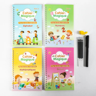 Fransuzcha sehrli ish kitobi Sehrli kitob Qayta foydalanish mumkin boʻlgan oʻrganish Alfanumerik chizmachilik Matematika yozuvi Bolalar xattotligi Qogʻozli КРАСНЫЙ