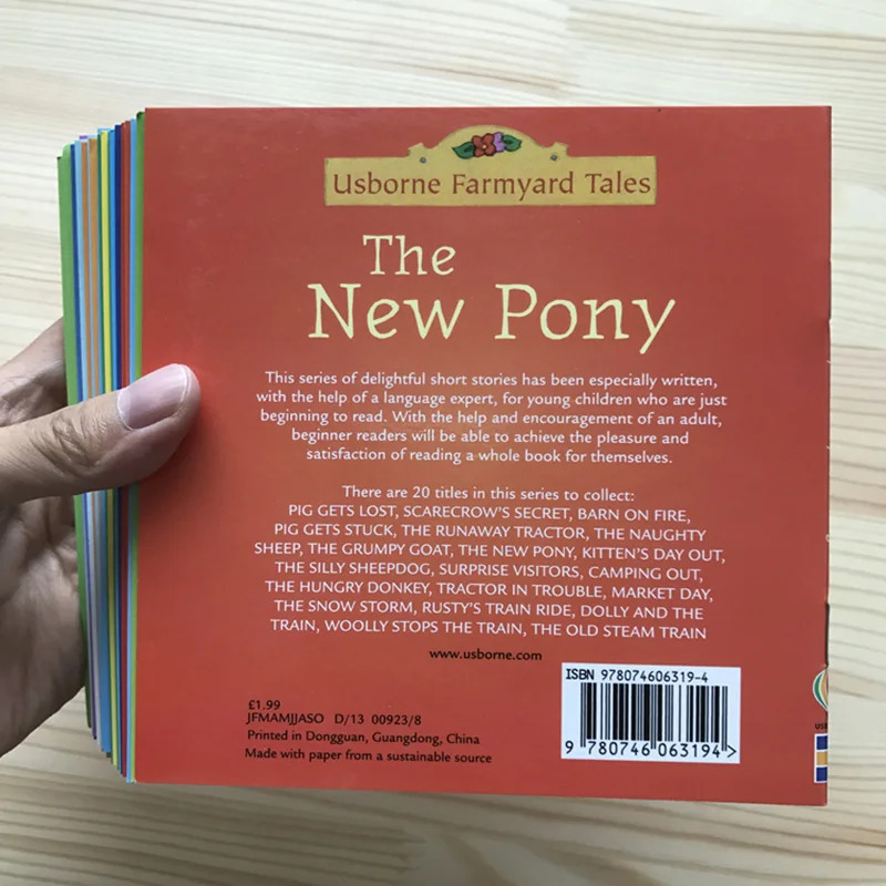 20 книг/набор, 15X15 см, детские книжки с картинками Usborne для детей, детские знаменитые истории, английская детская книга, Educativo Infantil