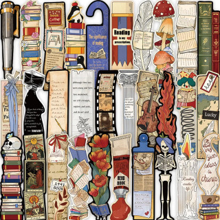 30 шт., ретро романтические книги для чтения, книжные бумажные закладки, сделай сам, студенческие маркеры для чтения страниц, библиотека, офисные маркировки страниц черный