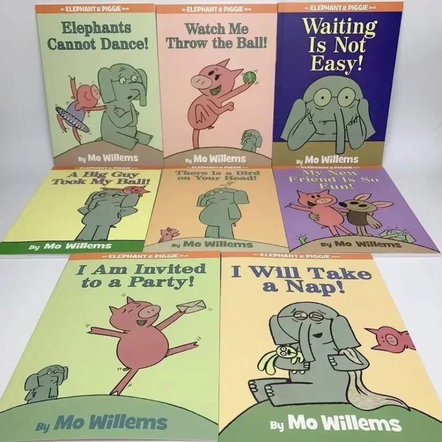 25 библиотека/набор Kawaii An Elephant and Piggies Book Интересная история Детская картинка Английская библиотека Детские обучающие игрушки Libros