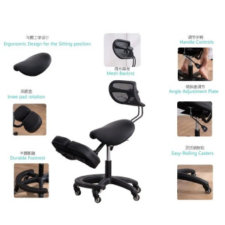 Uy ofis kreslosi holatini yaxshilash uchun kompyuter kursisi Tiz choʻkkan ish oʻrindigʻi Talabalar uchun gʻildirakli oʻrindiq Kattalar uchun ergonomik tiz choʻkkan ish stuli