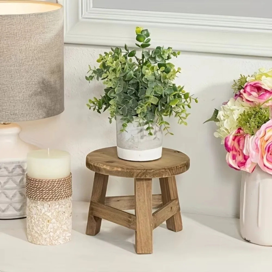 Miniatyura yogʻoch oʻsimlik stendlari gulli qozon ushlagichi Bonsai stend