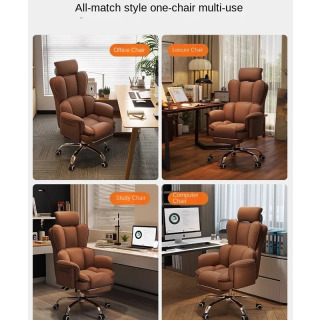 Boss ofis kreslosi Sozlanishi mumkin yotadigan stul Qulay oʻtirish ergonomik stul Lateks yostiqlar poʻlat oyoqlar PU teri