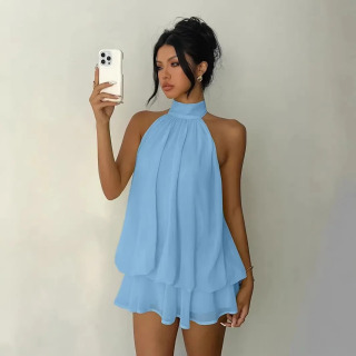 Ayollar kundalik liboslari oqlangan qattiq plyaj partiyasi kiyimi Bodycon seksi orqasiz yubka liboslari ayollar kiyimlari