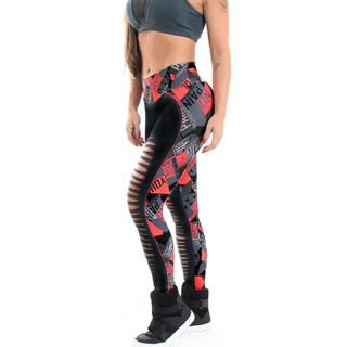 Ayollar kiyimlari Moda bosilgan ichi boʻsh sport leggings Casual bosma oʻralgan shimlar Sweatpants Ayollar uchun Qora