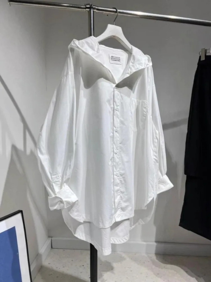 Модные женские топы, блузки большого размера, женская одежда, Blusas Mujer De Moda, рубашка с капюшоном и длинными рукавами, повседневное белое базовое пальто