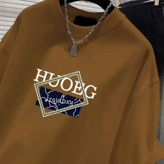Ayollar kiyimlari Yevropa qisqa yengli sof paxta futbolkalari Yozgi Kundalik Boʻyinbogʻli bosma futbolkalar Ayollar Asosiy Pullover КОФЕ XXL